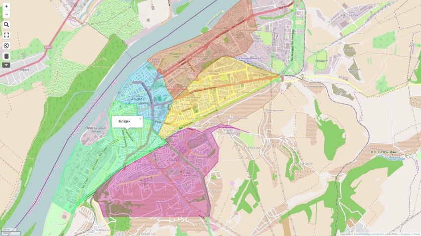 Русе вече е разделен на 5 района, всеки с пълномощник на кмета