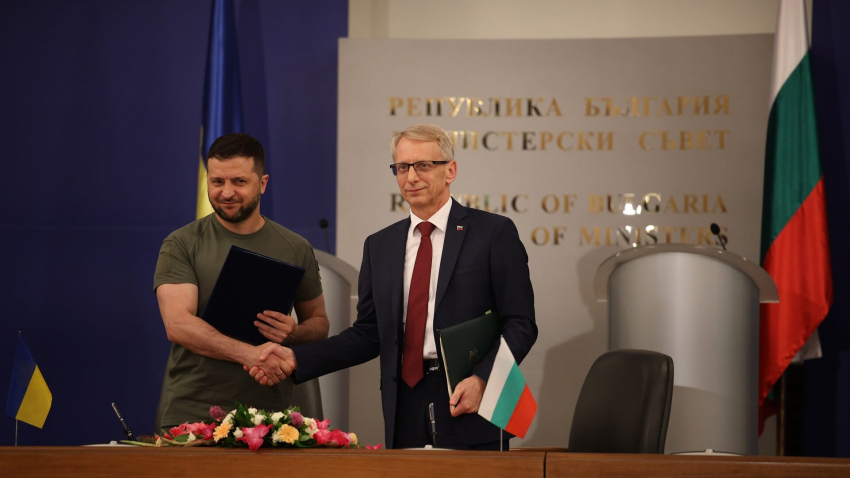 Президентът на Украйна Володимир Зеленски е на посещение в България