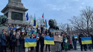 Шествие под надслов &quot;Не на руския терор! България е с Украйна!&quot; се проведе тази вечер в Русе