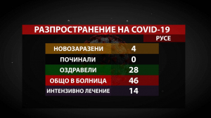 Малко нови COVID случаи в Русенско, но областта е пета по заразени за ден в страната